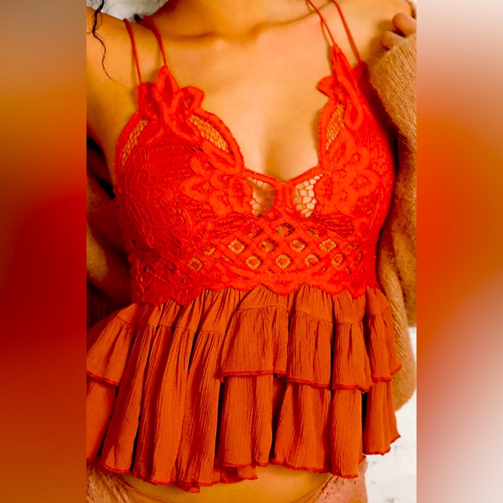 Free People Adela lace Cami Small